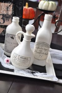 Coffee Dyed Halloween Potion Labels