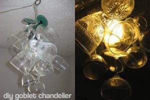 diy goblet chandelier