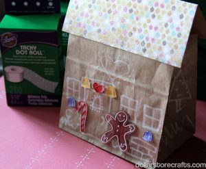 paper bag gingerbread house