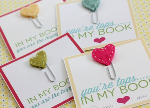 heart bookmarks