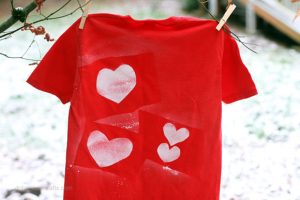 valentine heart stencil shirt
