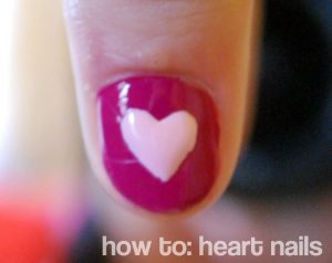 how to: heart nails