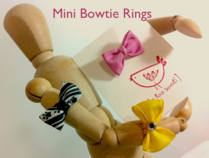mini bowtie rings