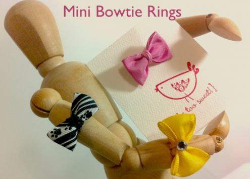 mini bowtie rings