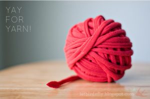 ball of tshirt yarn