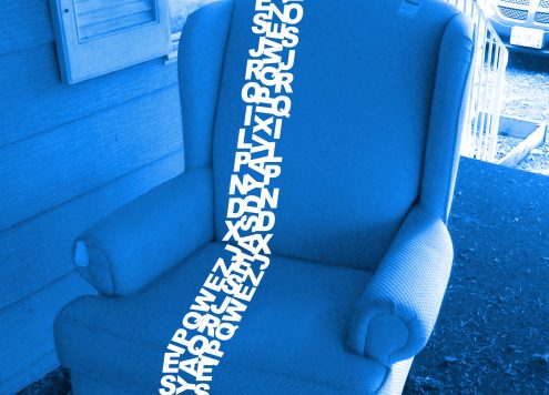 wingback typography chair