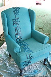 blue painted chair