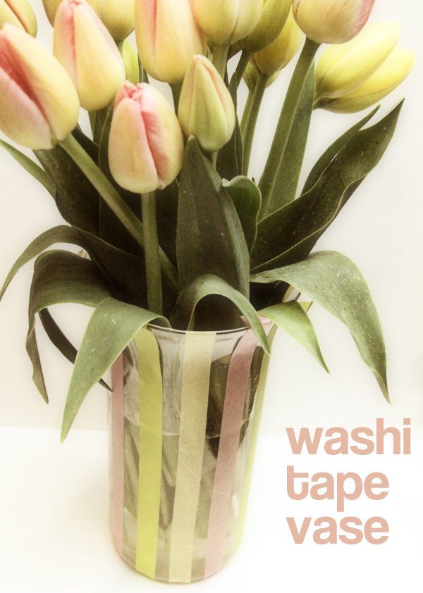 washi tape vase