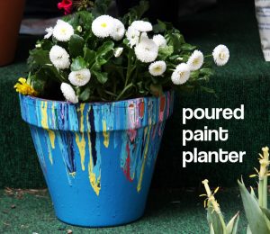 Poured Paint Planter