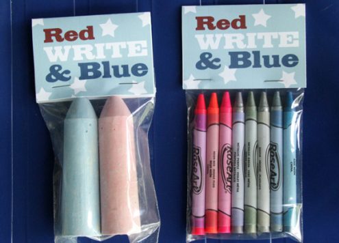 red write blue party favors