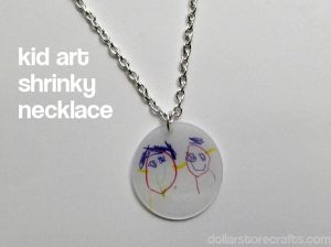 kid art shrink necklace