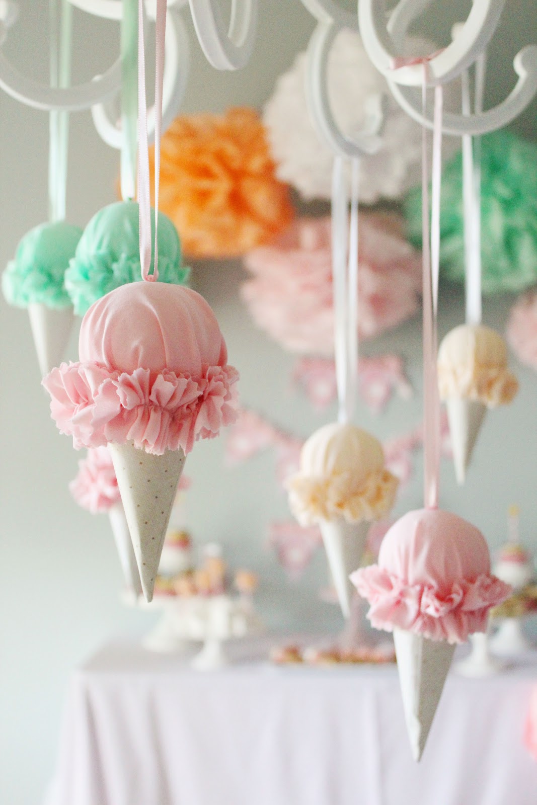 Make Ruffled Ice Cream Cone Decorations Dollar Crafts