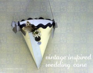 vintage inspired wedding cone