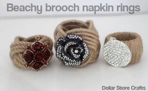 Beachy Brooch Napkin Rings