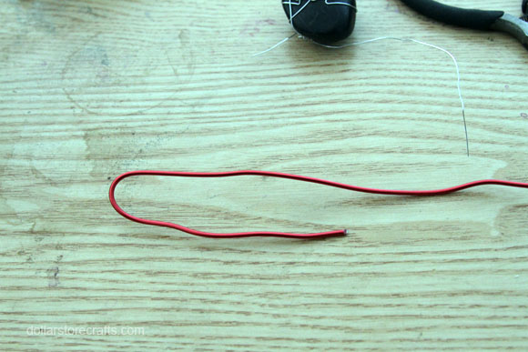 thick wire- bend into a U shape