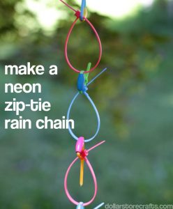 make a neon zip tie rain chain