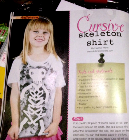 cursive skeleton shirt
