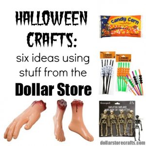 Six Halloween craft ideas using stuff from the dollar store