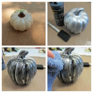Make Faux Pewter Pumpkins » Dollar Store Crafts