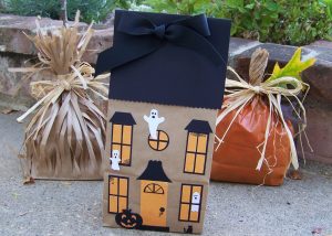 haunted house paper bag craft