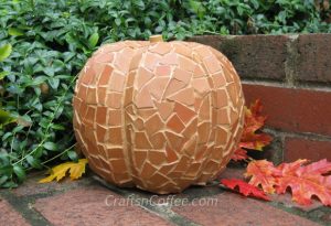 outdoor mosaic pumpkins
