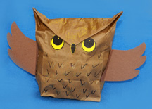 owl paper bag craft