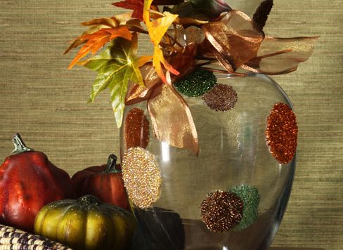 Make a beaded fall vase (via dollarstorecrafts.com)
