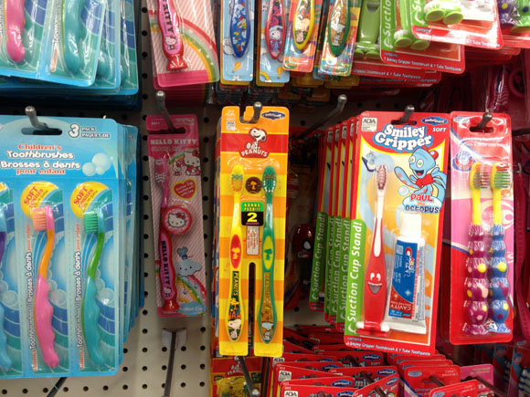 dollar store toothbrushes