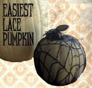 easiest lace pumpkin