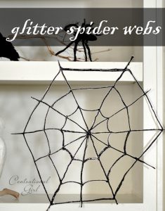 Make glitter spider webs (via dollarstorecrafts.com)