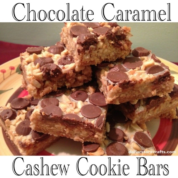 Dollar Store Recipe: Chocolate Caramel Cashew Cookie Bars (and 50+ more sweet treats for the holidays!)