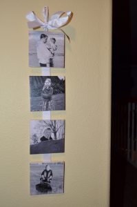 Make a coaster photo wall hanging