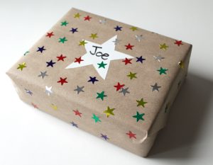 star sticker wrapping paper gift wrap