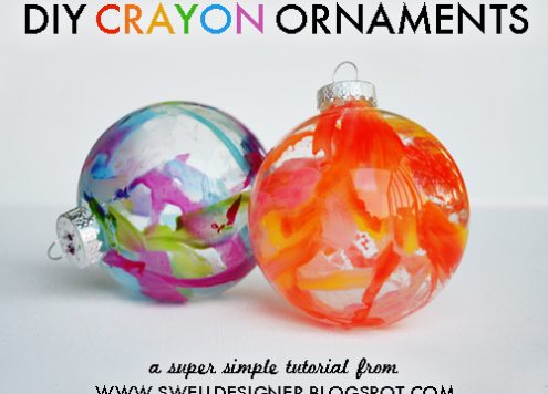 Make Crayon Drip Christmas Ornaments (via dollarstorecrafts.com)