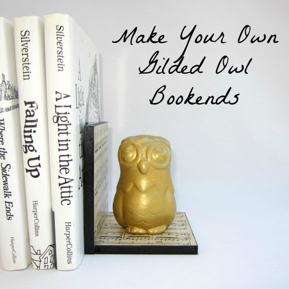 DIY Gilded Owl Bookend