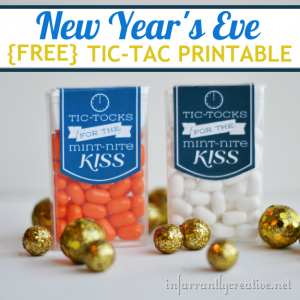 Make New Year's Eve Tic Tac party favors