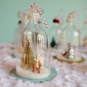 vintage inspired bell jar ornaments