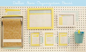 picture frame and cookie sheet command center