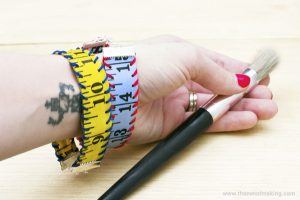 measuring tape bracelet craft tutorial