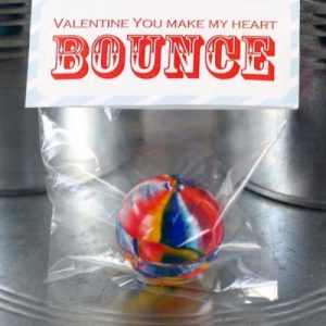 Bouncy Ball Valentine Bag Topper