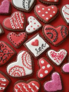 Valentine Brownie Cutout Cookies