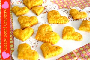 Cheesy Heart Crackers