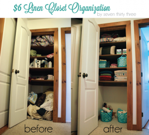 Organize Your Linen Closet, Dollar Store Style