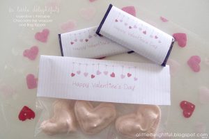 Valentine Bag Topper and Candy Bar Wrappers