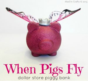 butterfly wings piggy bank