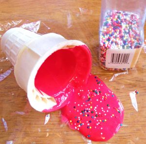 Make an April Fool's Day Fake Ice Cream Spill