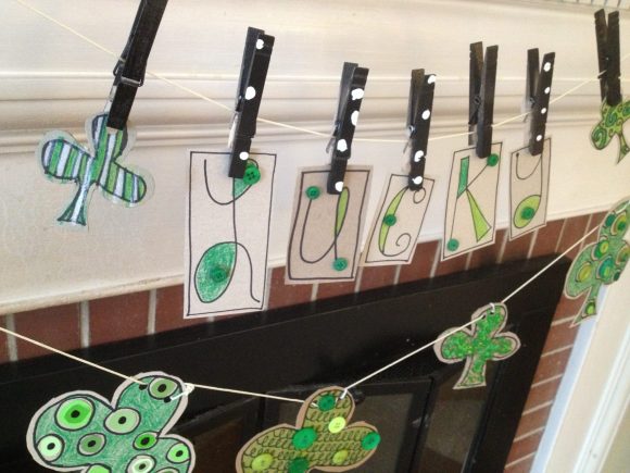 Recycled St. Patrick's Day Garland