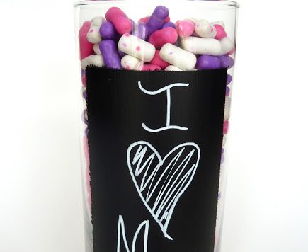 chalkboard paint craft vase