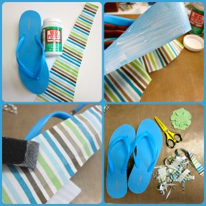 How to Mod Podge your Flip Flops » Dollar Store Crafts
