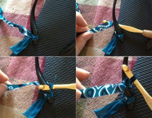 how to crochet around flip-flop straps - from dollarstorecrafts.com